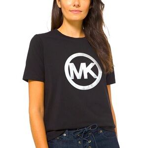 New with Tags Michael Kors Black & White Logo T-Shirt - Size Small